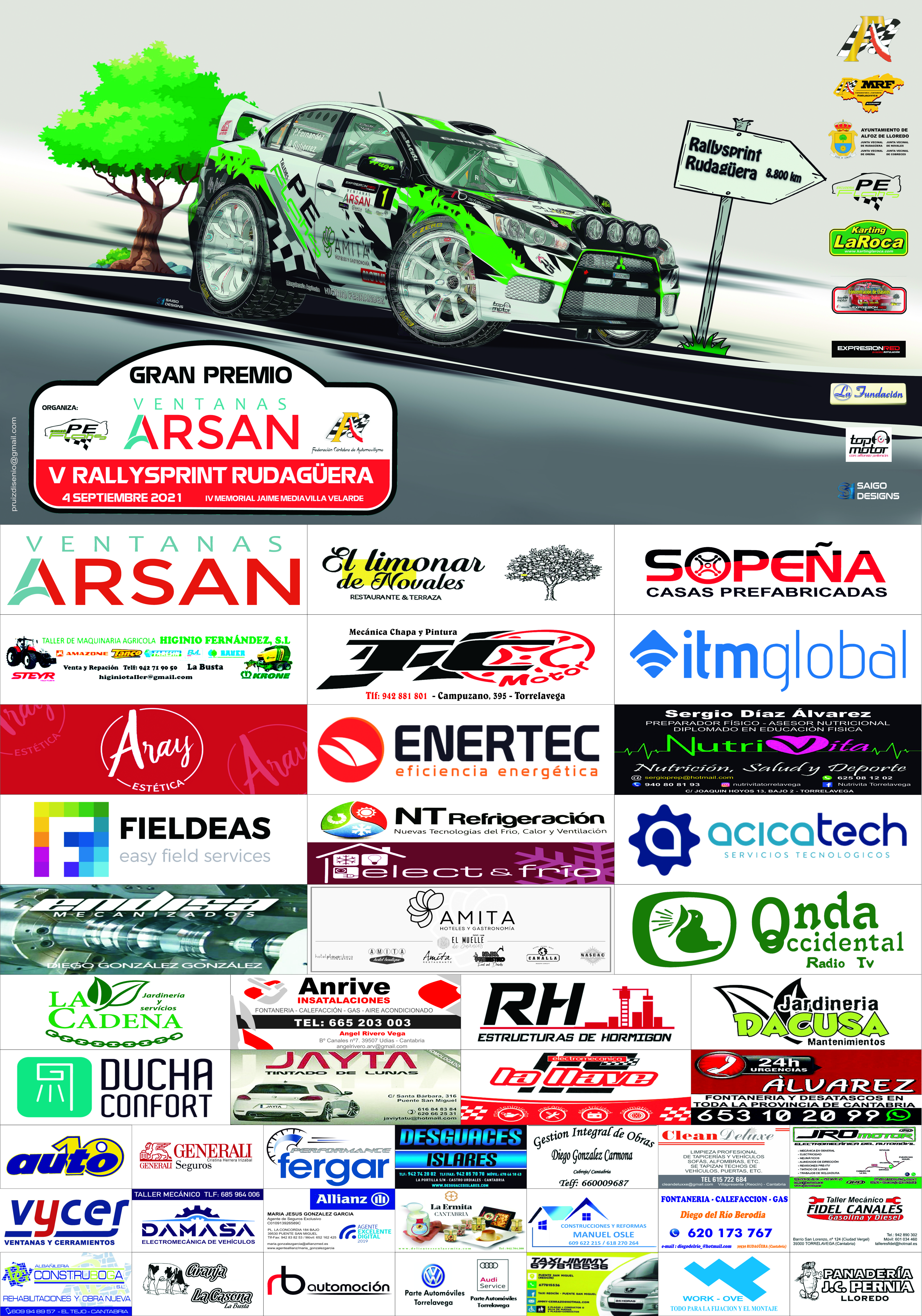 tercera prueba del campeonato de Cantabria de Rallyes MRF Tyres.